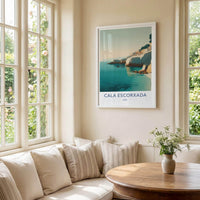 Cala Escorxada Poster - Spain Travel Print - Serene Coastal Cliffs Home Decor