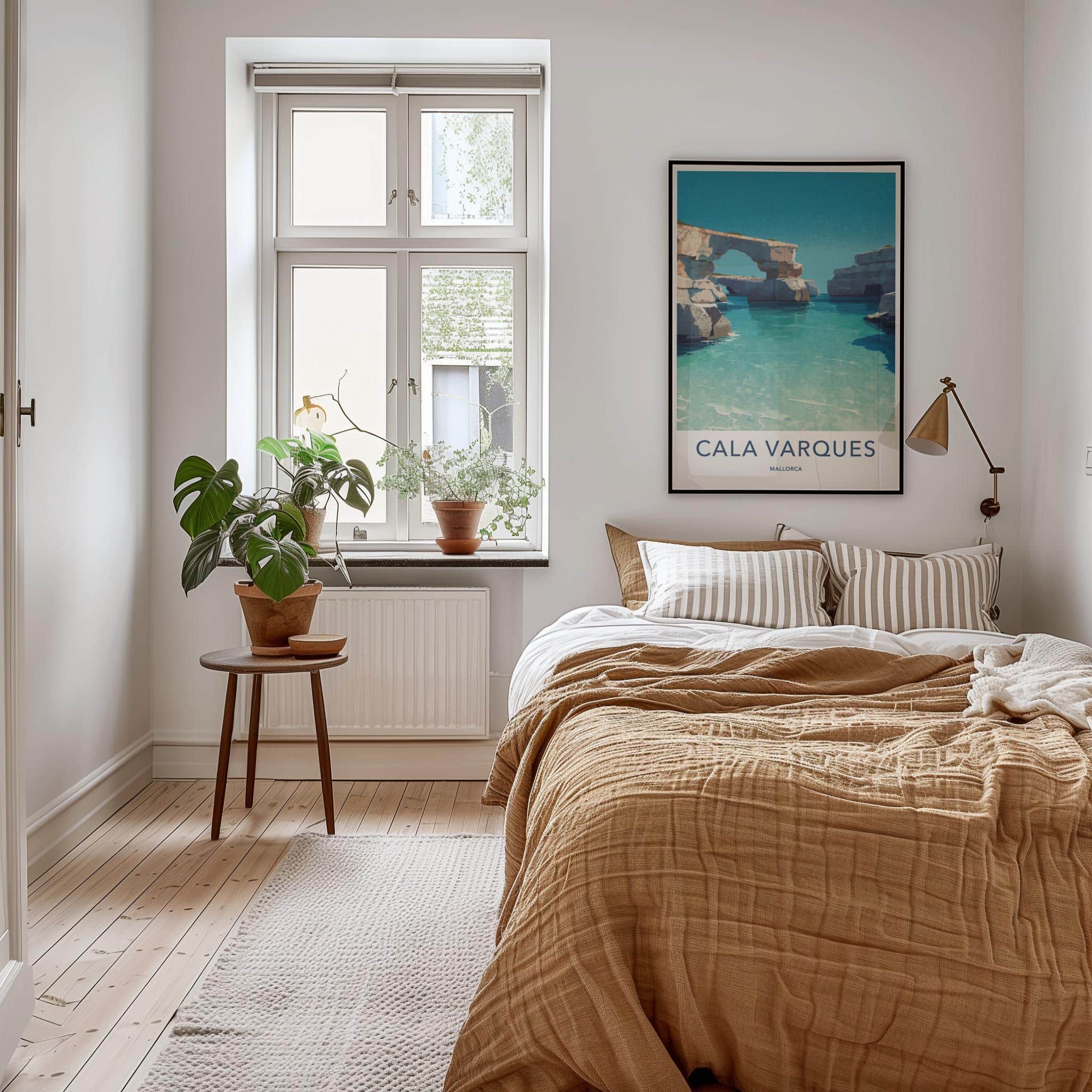 Cala Varques Poster - Spain Travel Art - Turquoise Archway Cove Home Decor