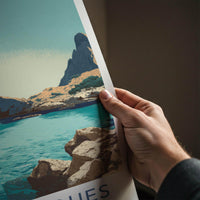 Cala Varques Poster - Spain Travel Art - Turquoise Water Arch Wall Decor