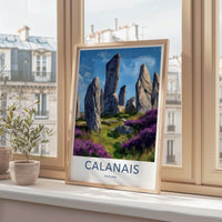 Calanais Poster - Scotland Travel Art - Ancient Stone Circle Home Decor