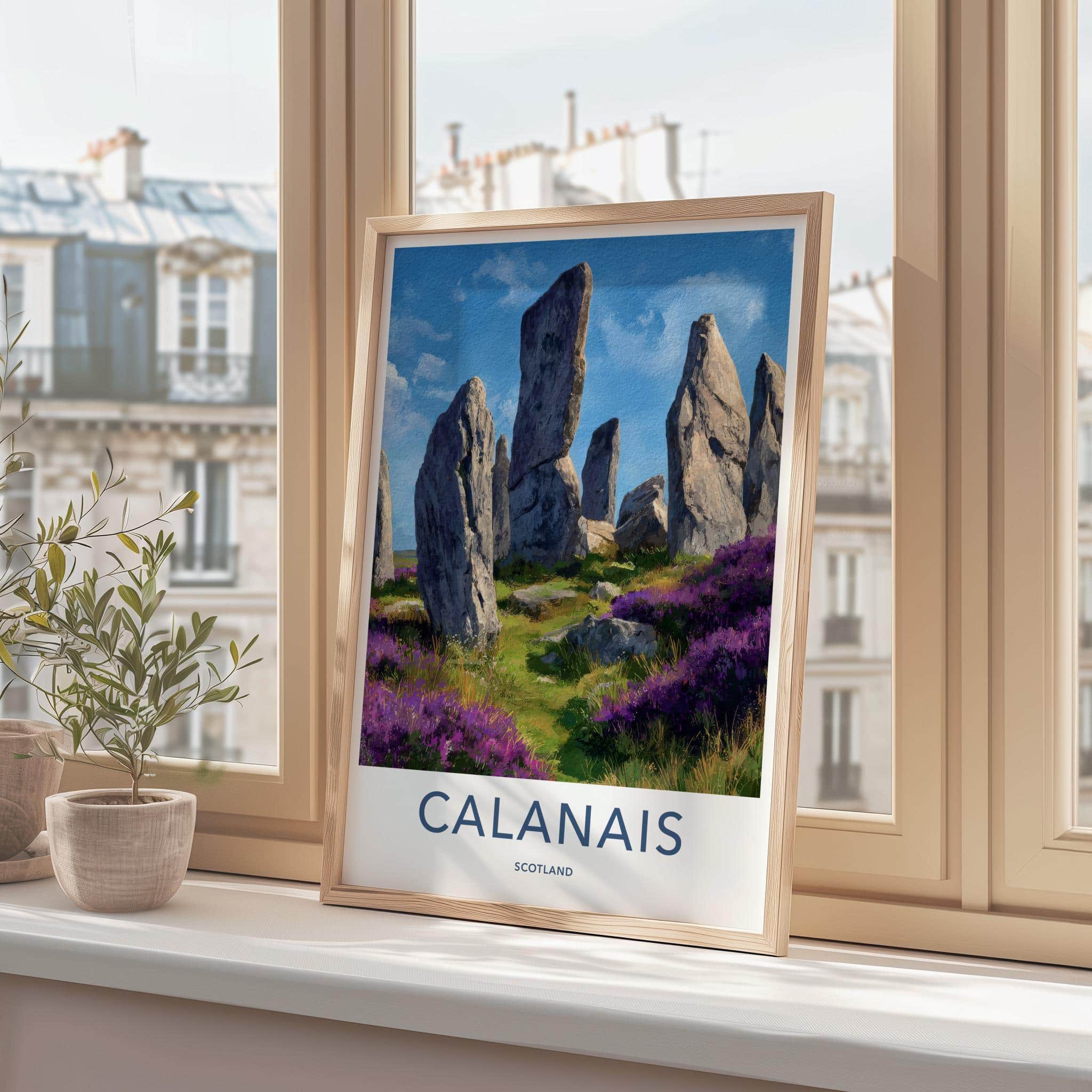 Calanais Poster - Scotland Travel Art - Ancient Stone Circle Home Decor