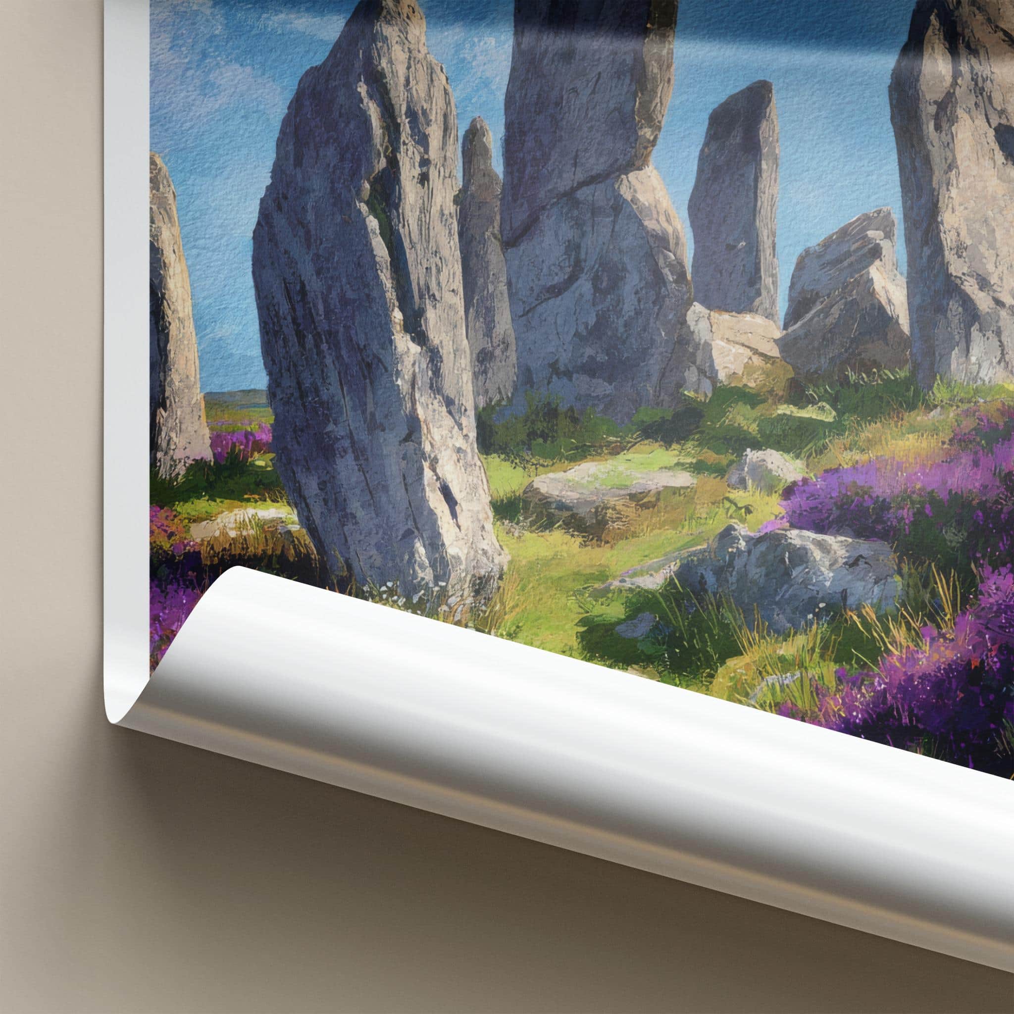 Calanais Poster - Scotland Travel Art - Ancient Stone Circle Home Decor