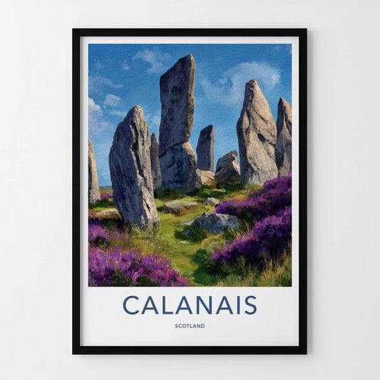 Calanais Poster - Scotland Travel Art - Ancient Stone Circle Home Decor