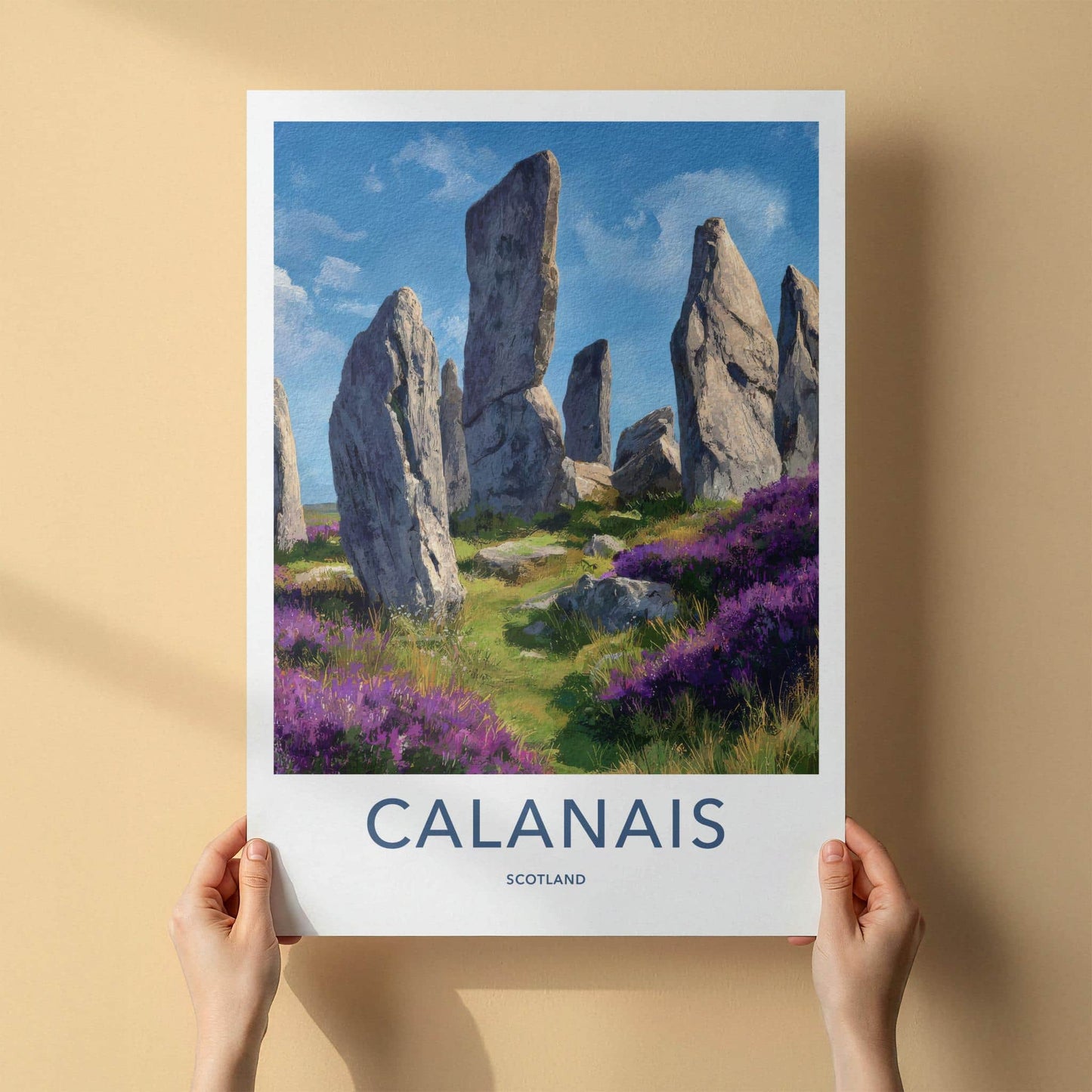 Calanais Poster - Scotland Travel Art - Ancient Stone Circle Home Decor