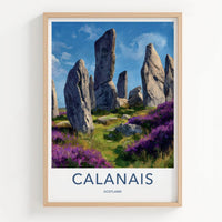 Calanais Poster - Scotland Travel Art - Ancient Stone Circle Home Decor