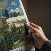 Calgary Poster - Canada Wall Art - Modern City Waterfront Home Decor