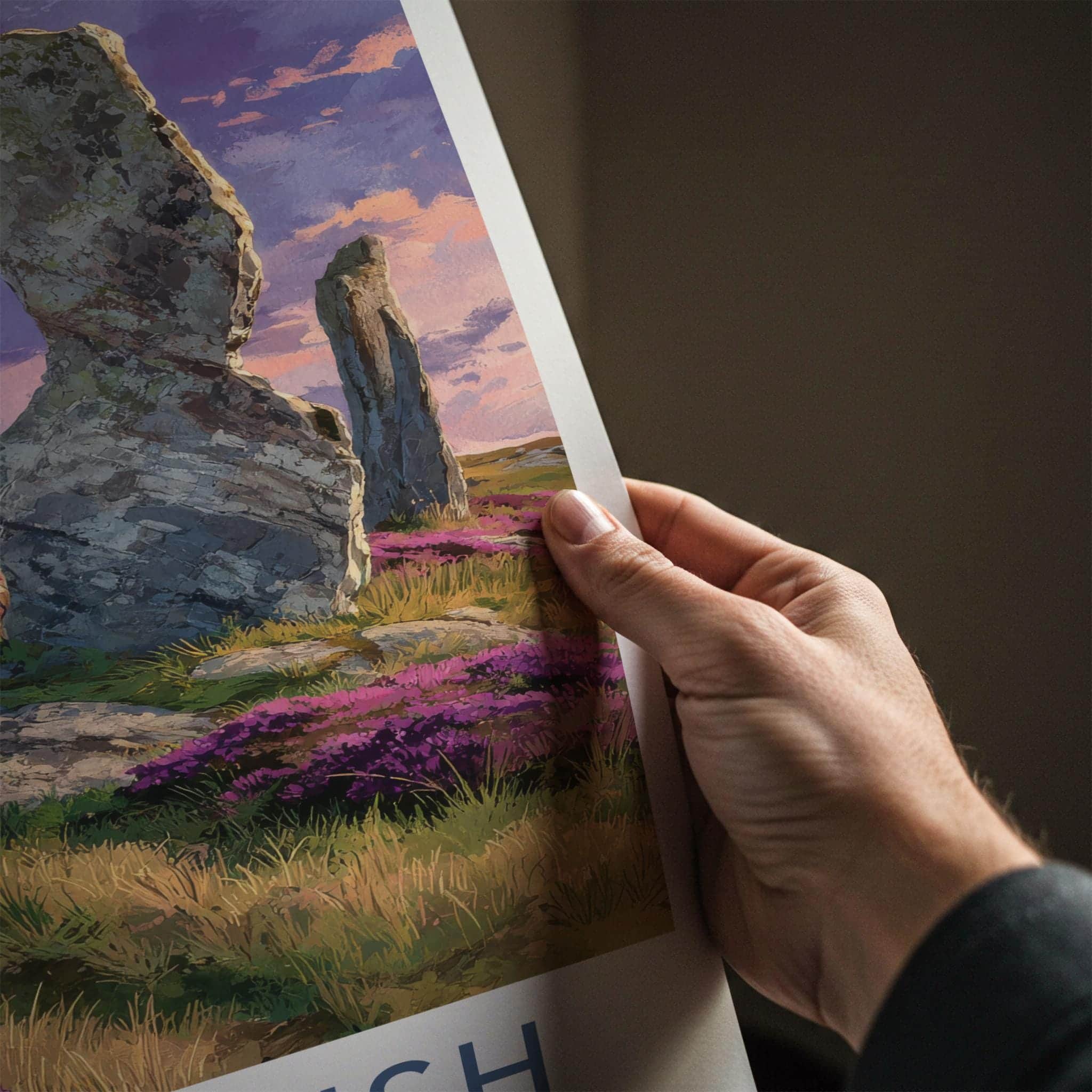Callanish Poster - Scotland Scenic Art - Mystical Stone Circle Wall Decor