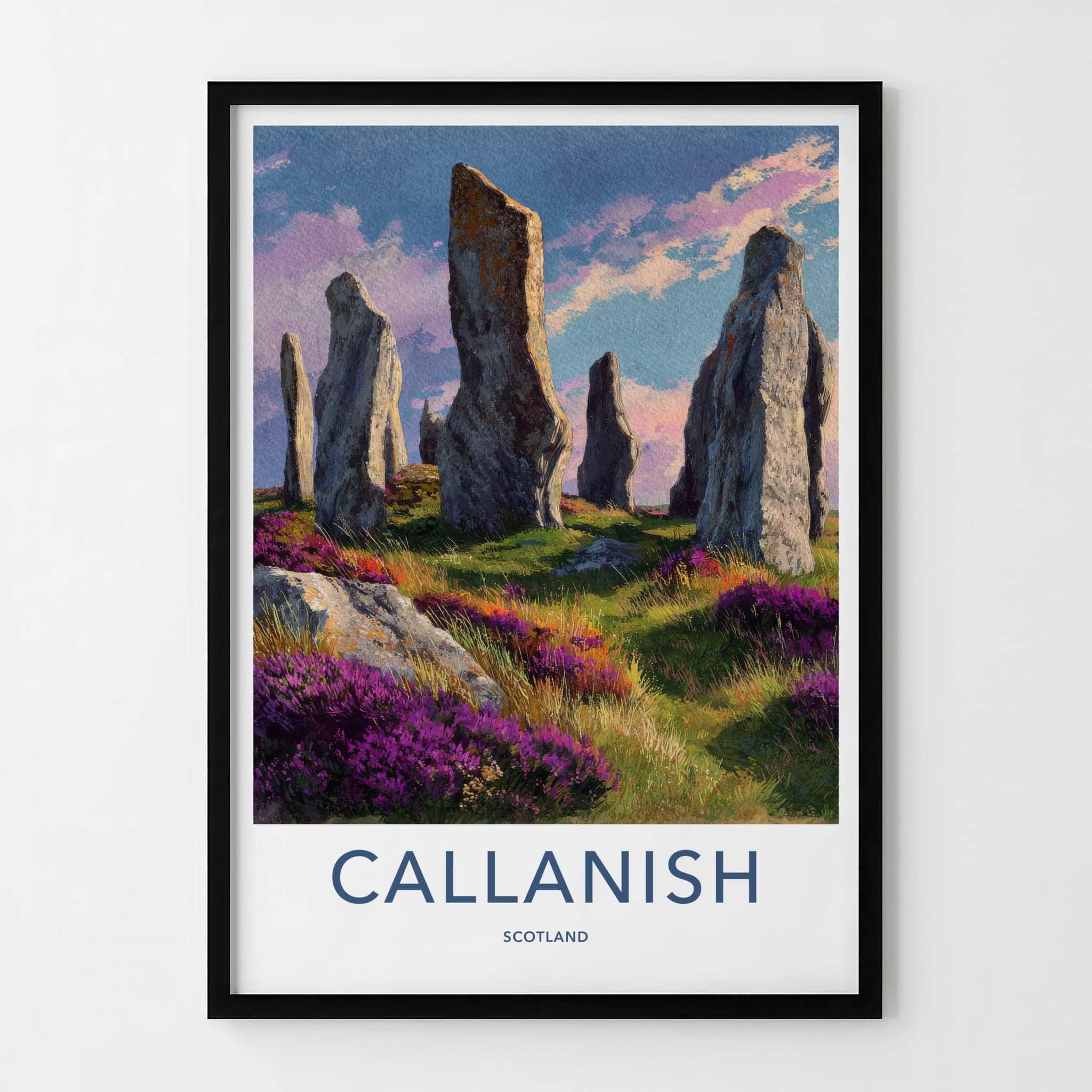 Callanish Poster - Scotland Travel Art - Ancient Stone Circle Home Decor