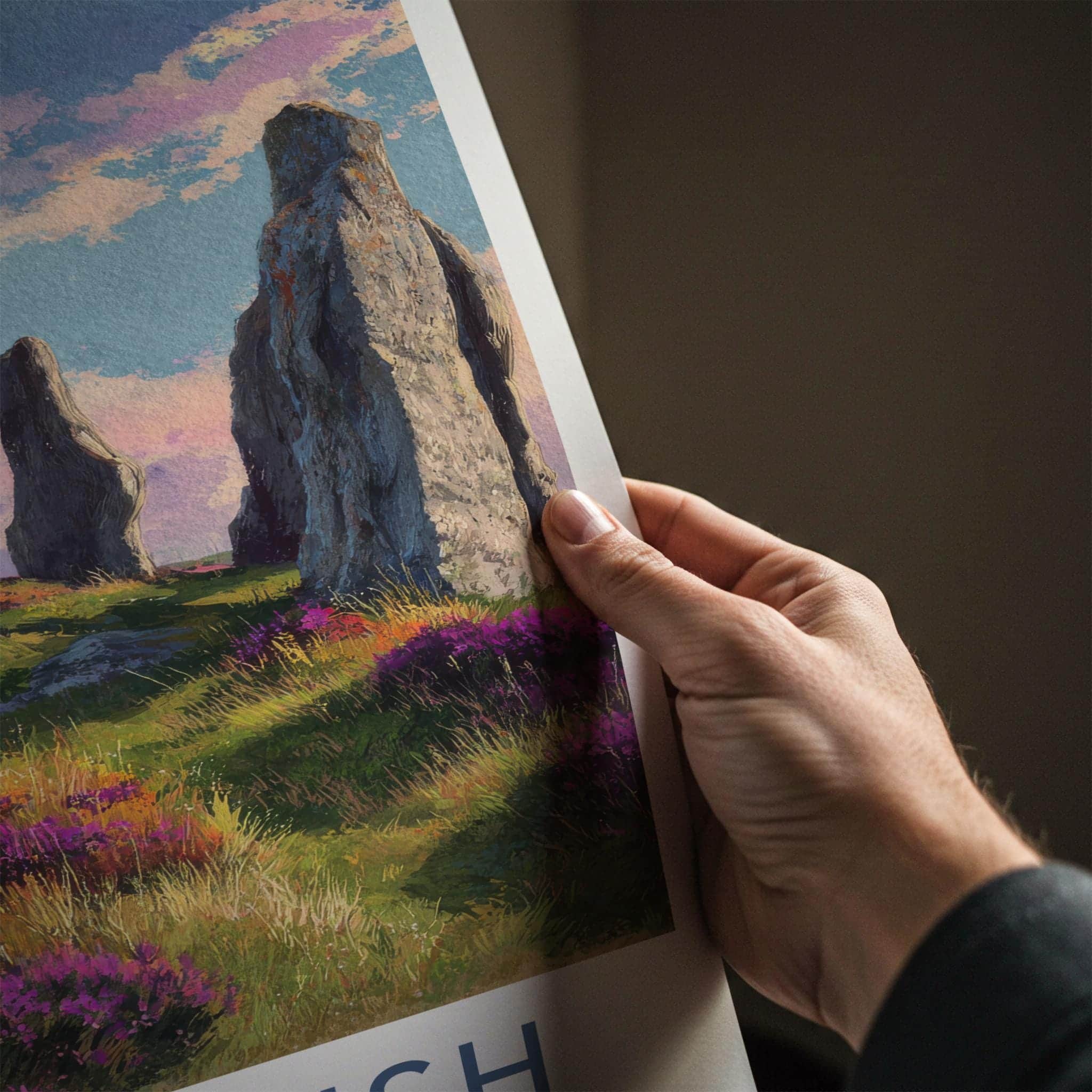 Callanish Poster - Scotland Travel Art - Ancient Stone Circle Home Decor