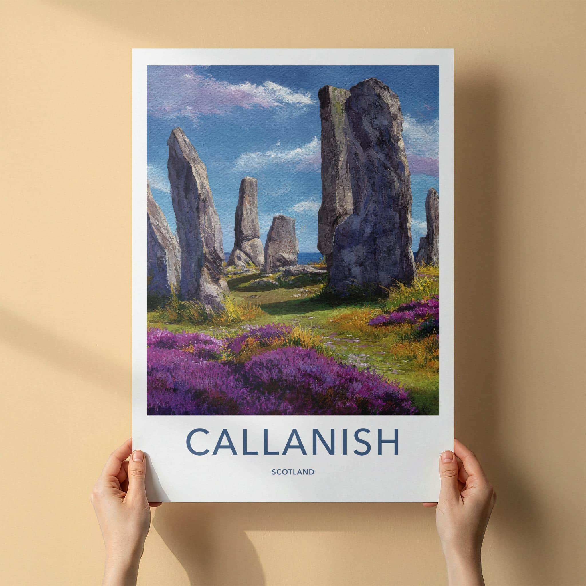 Callanish Poster - Scotland Travel Art - Ancient Stone Circle Wall Decor