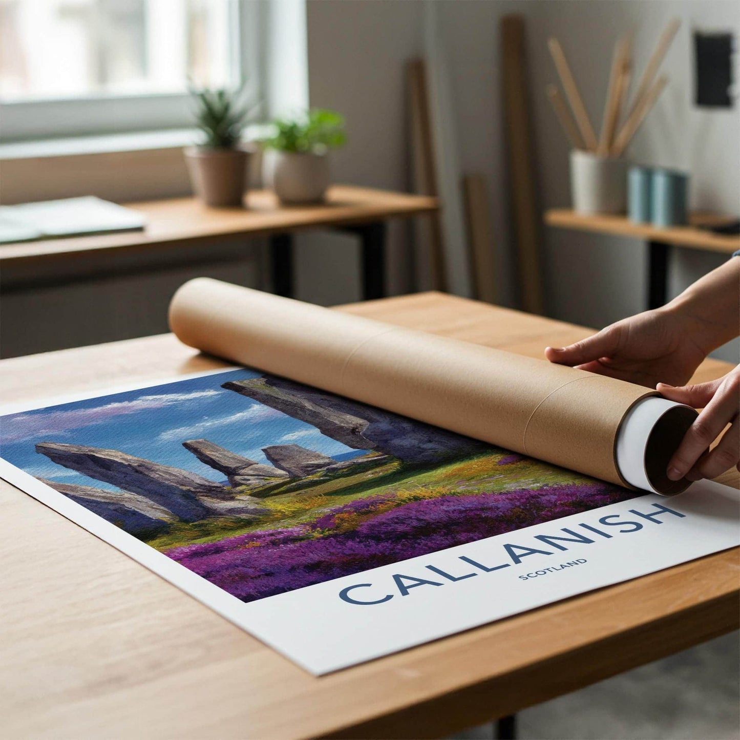 Callanish Poster - Scotland Travel Art - Ancient Stone Circle Wall Decor