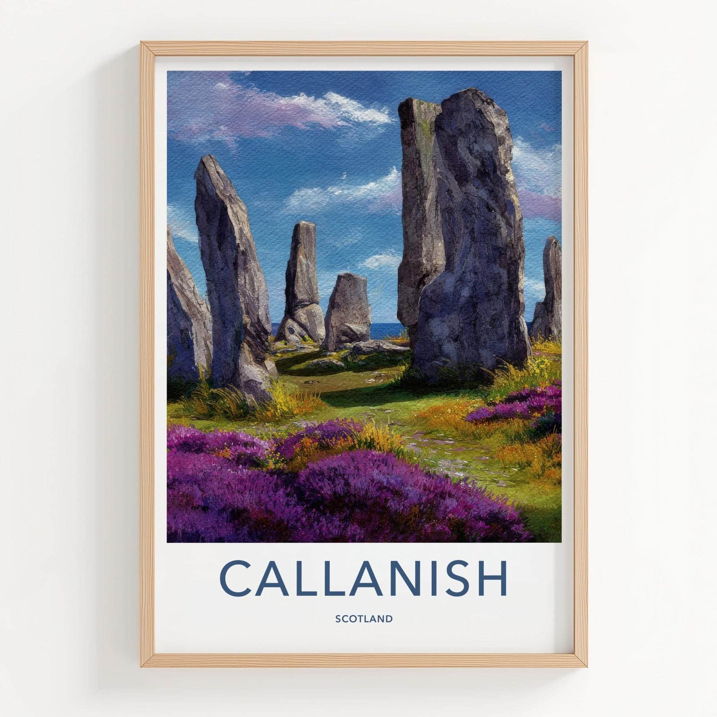 Callanish Poster - Scotland Travel Art - Ancient Stone Circle Wall Decor