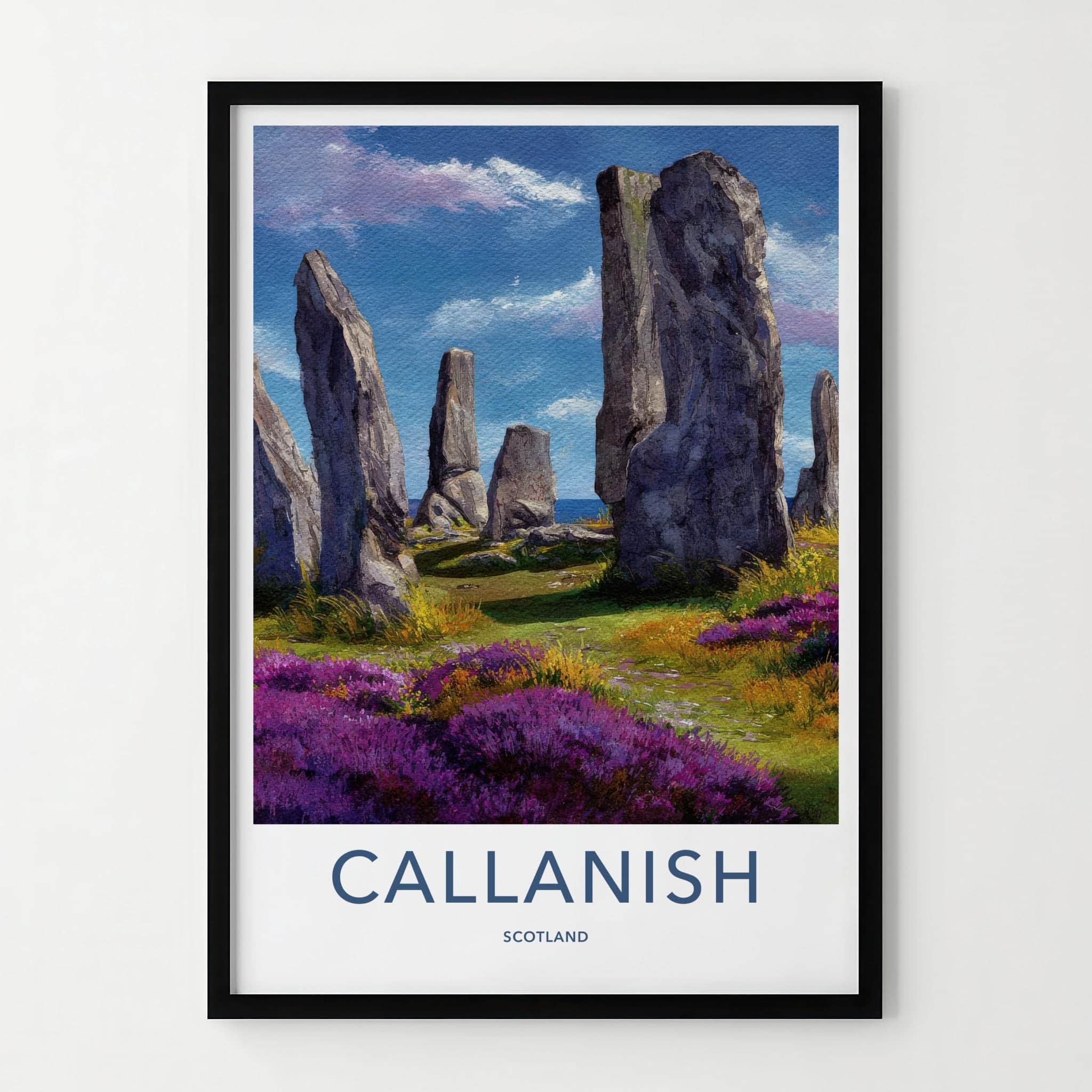Callanish Poster - Scotland Travel Art - Ancient Stone Circle Wall Decor