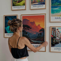 Canaima National Park Poster - Venezuela Travel Art - Fiery Mountain River Wall Decor