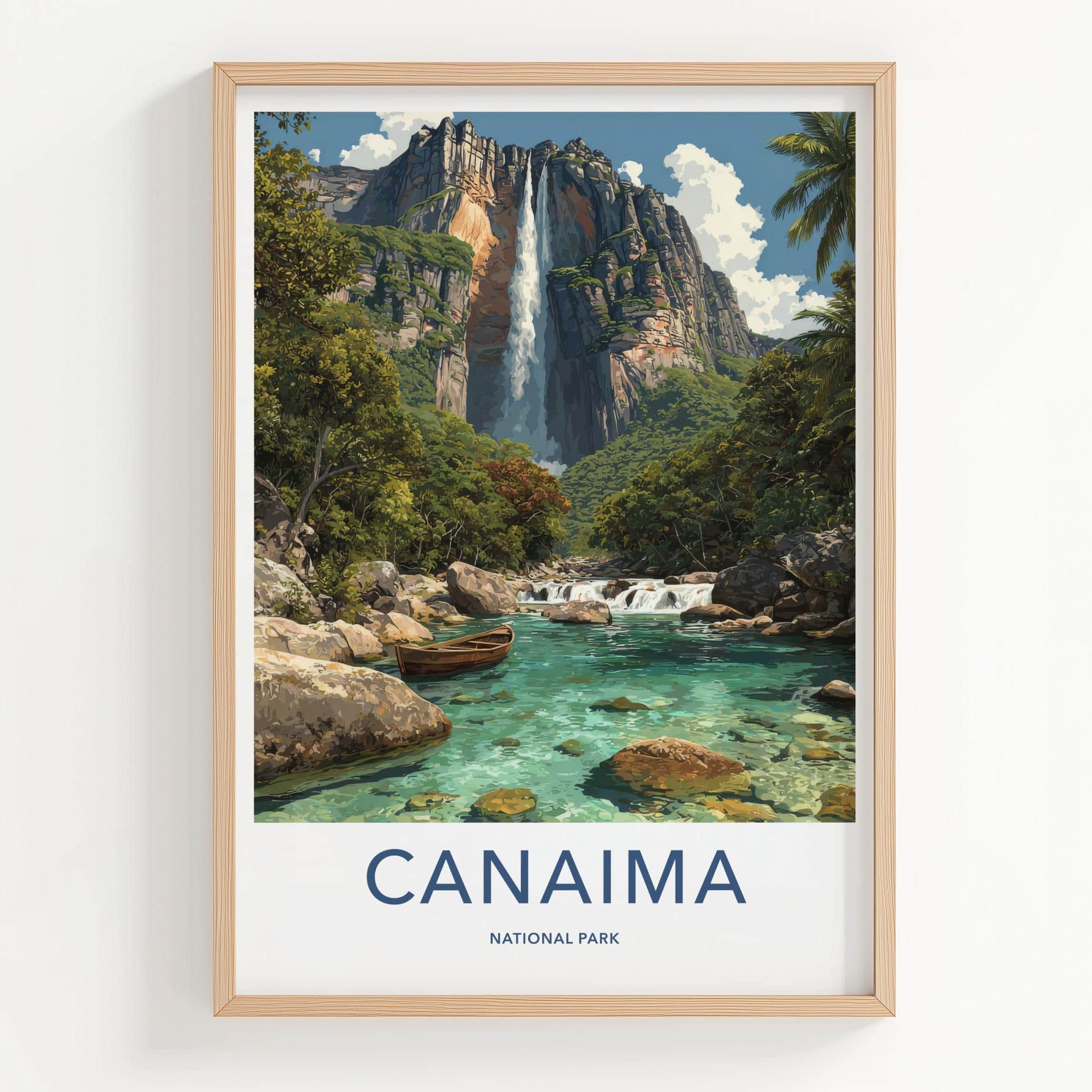 Canaima National Park Poster - Venezuela Wall Art - Scenic River Waterfall Home Decor