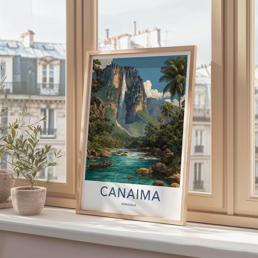 Canaima Poster - Venezuela Travel Art - Majestic Canyon River Wall Decor