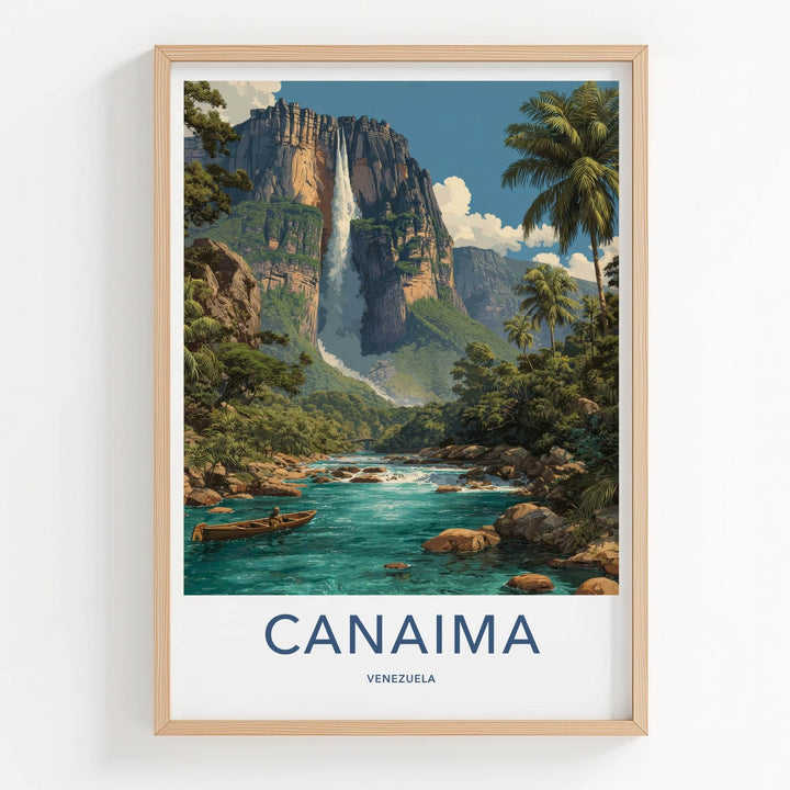 Canaima Poster - Venezuela Travel Art - Majestic Canyon River Wall Decor