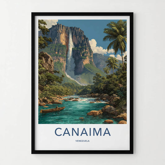 Canaima Poster - Venezuela Travel Art - Majestic Canyon River Wall Decor