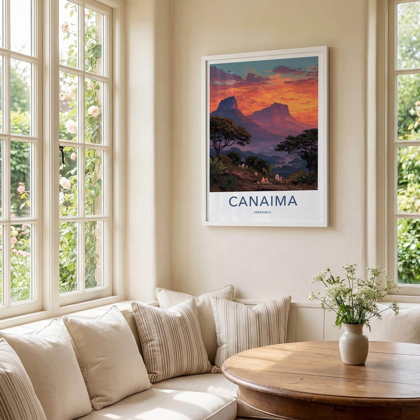Canaima Poster - Venezuela Travel Art - Vibrant Tepui Sunset Wall Decor