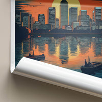 Canary Wharf Poster - London Cityscape Art