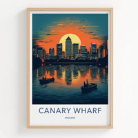 Canary Wharf Poster - London Cityscape Art