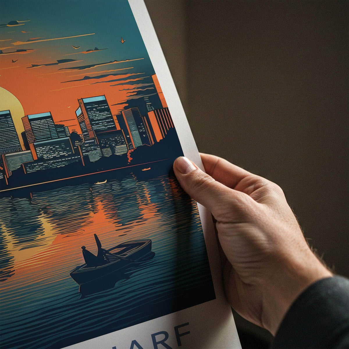 Canary Wharf Poster - London Cityscape Art