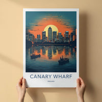 Canary Wharf Poster - London Cityscape Art