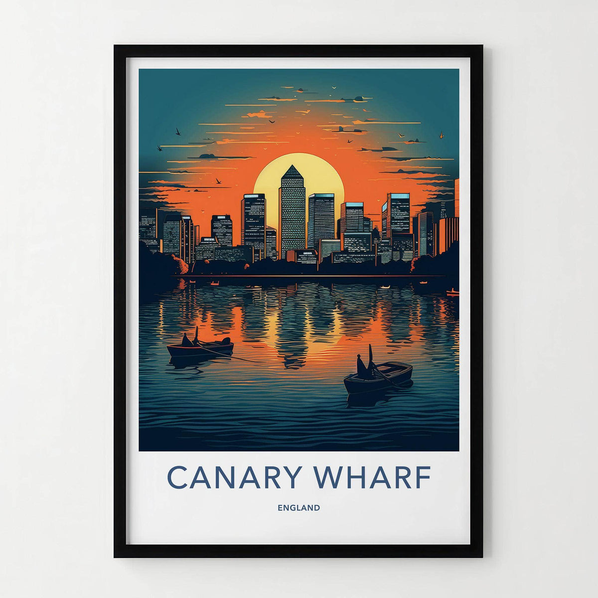 Canary Wharf Poster - London Cityscape Art