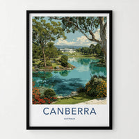Canberra Poster - Australia Travel Art - Parliament House Gardens Home Decor