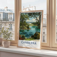 Canberra Poster - Australia Travel Art - Parliament House Gardens Home Decor