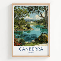 Canberra Poster - Australia Travel Art - Parliament House Gardens Home Decor