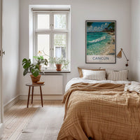 Cancun Poster - Mexico Travel Art - Coastal Resort Beach Home Decor