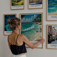 Cancun Poster - Mexico Travel Art - Coastal Resort Beach Home Decor