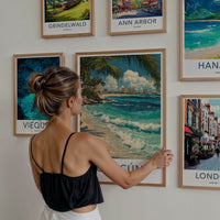 Cancun Poster - Mexico Travel Art - Tropical Beachfront Scene Home Decor