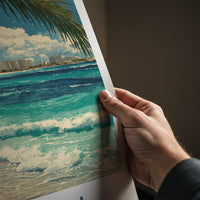 Cancun Poster - Mexico Travel Art - Tropical Beachfront Scene Home Decor