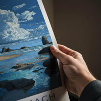 Cannon Beach Poster - Oregon Travel Art - Haystack Rock Beach Home Decor