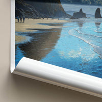 Cannon Beach Poster - Oregon Travel Art - Haystack Rock Beach Wall Decor