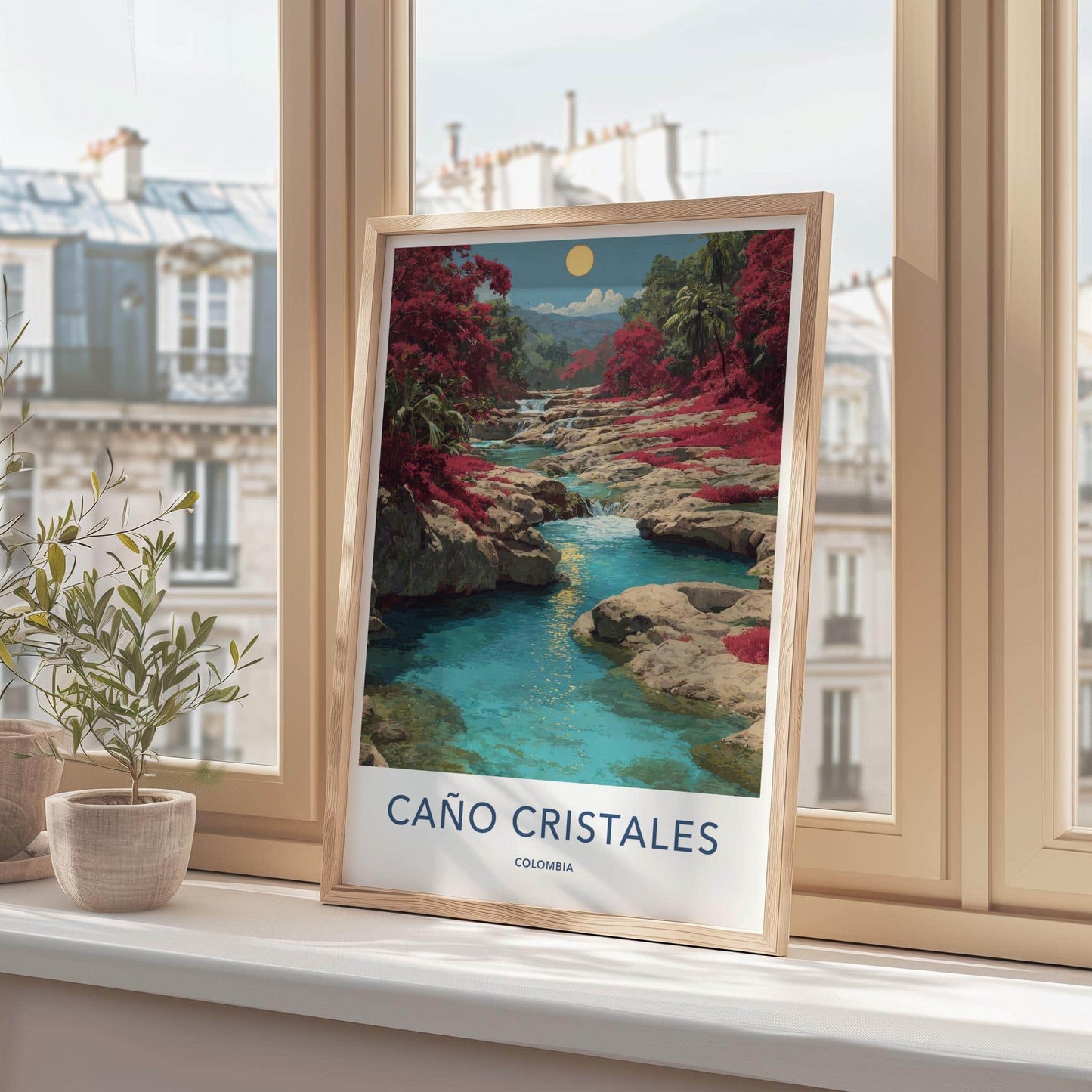 Cano Cristales Poster - Colombia Scenic Art - Vibrant river cascades Wall Decor