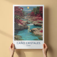 Cano Cristales Poster - Colombia Scenic Art - Vibrant river cascades Wall Decor