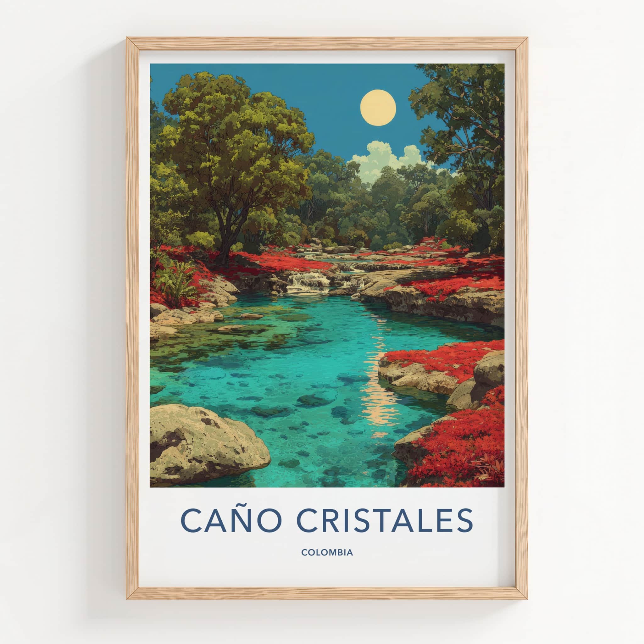 Ca��o Cristales Poster - Colombia Wall Art - Vibrant River Rocks Home Decor