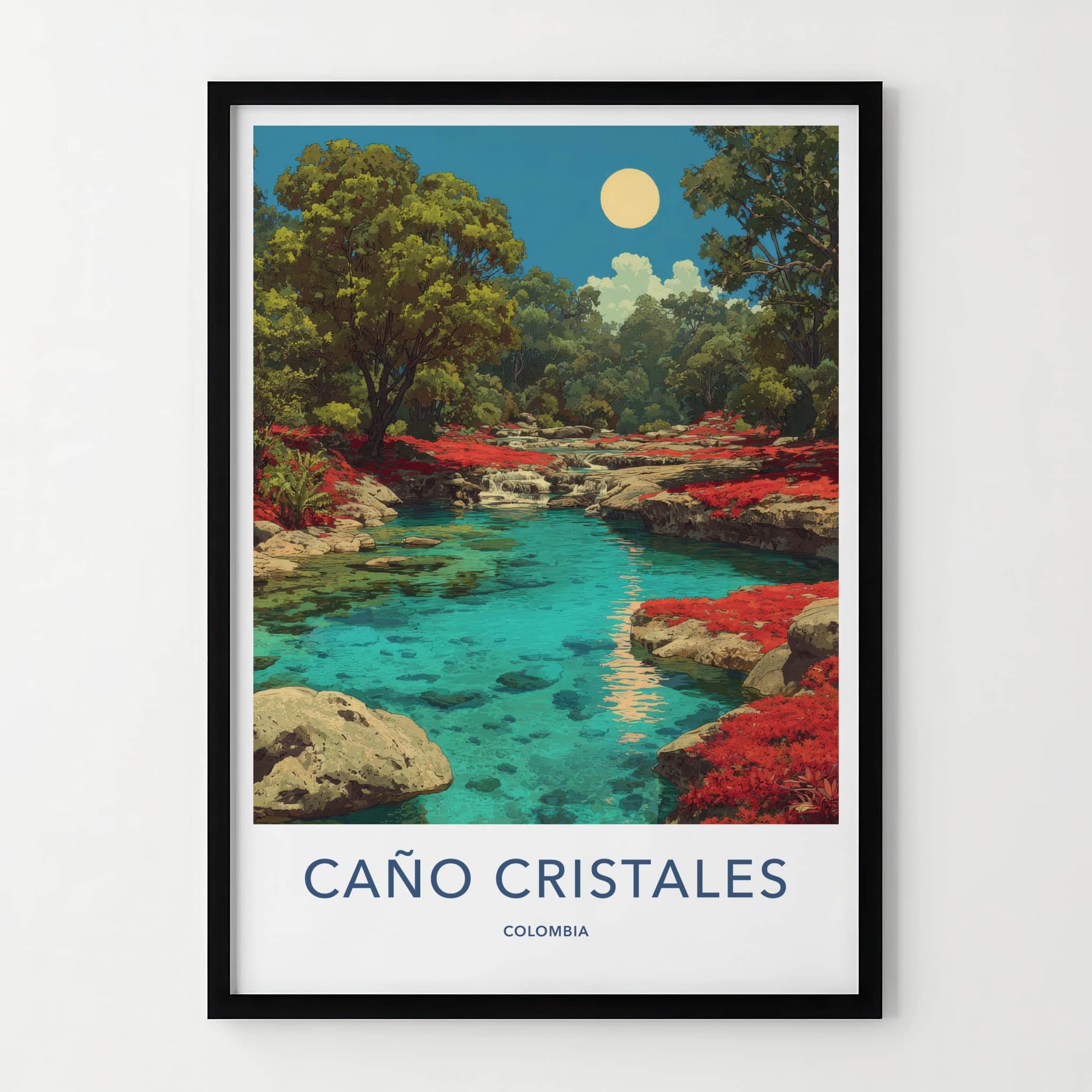 Ca��o Cristales Poster - Colombia Wall Art - Vibrant River Rocks Home Decor