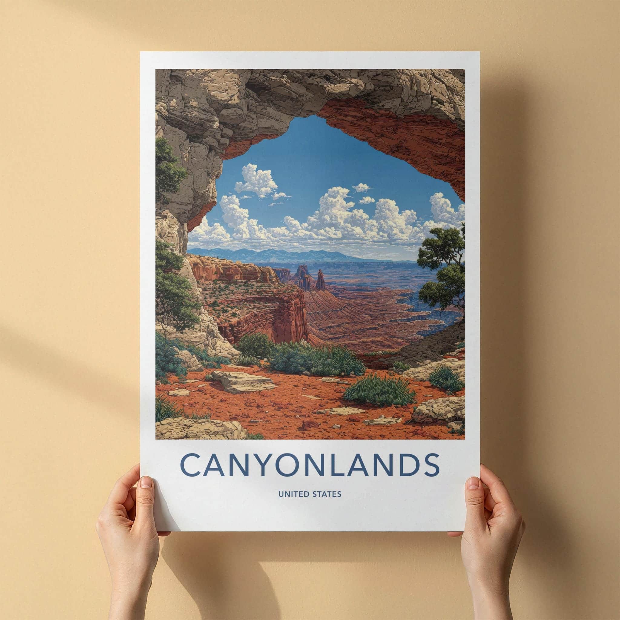 Canyonlands Poster - Utah Scenic Art - Natural Arch Vista Wall Decor