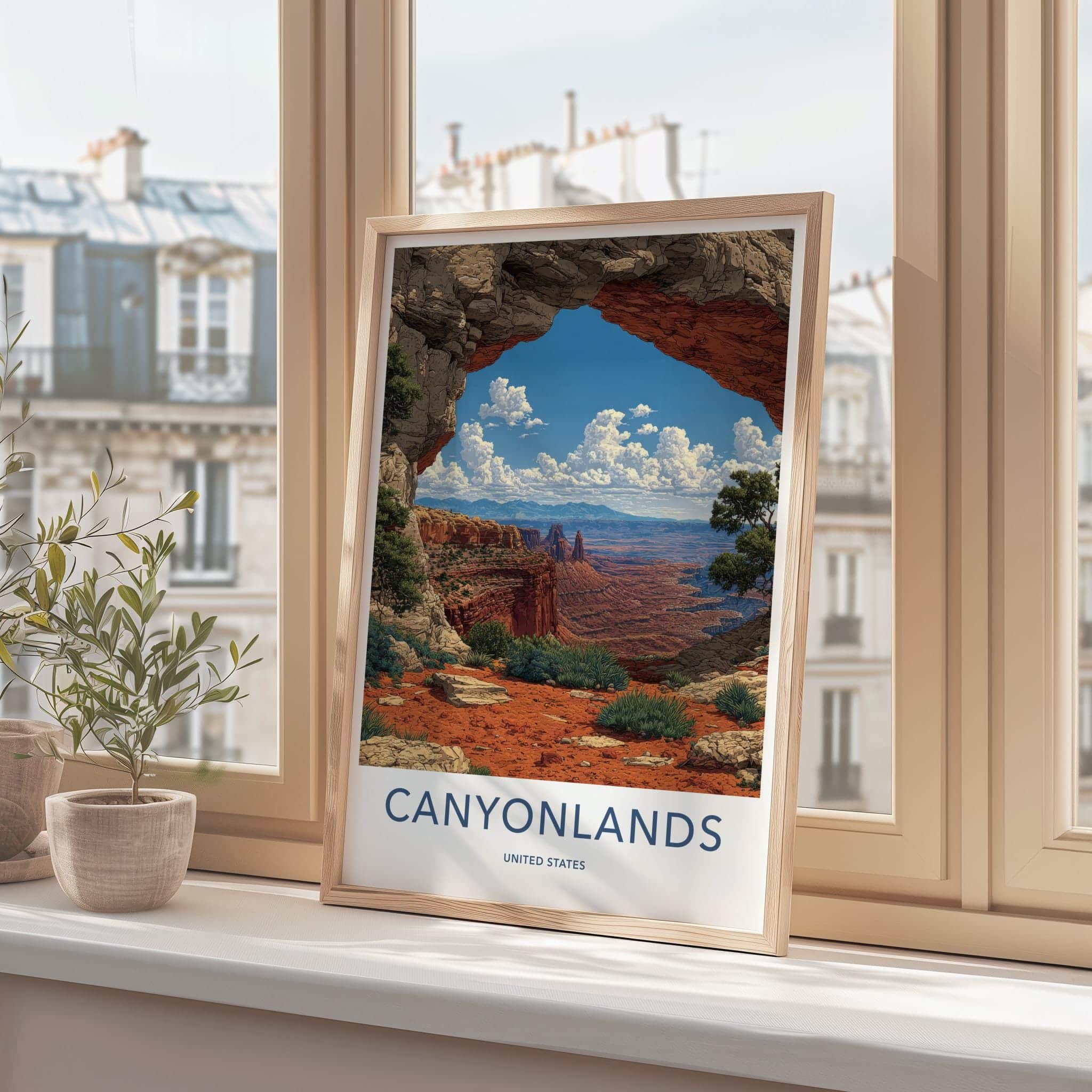 Canyonlands Poster - Utah Scenic Art - Natural Arch Vista Wall Decor