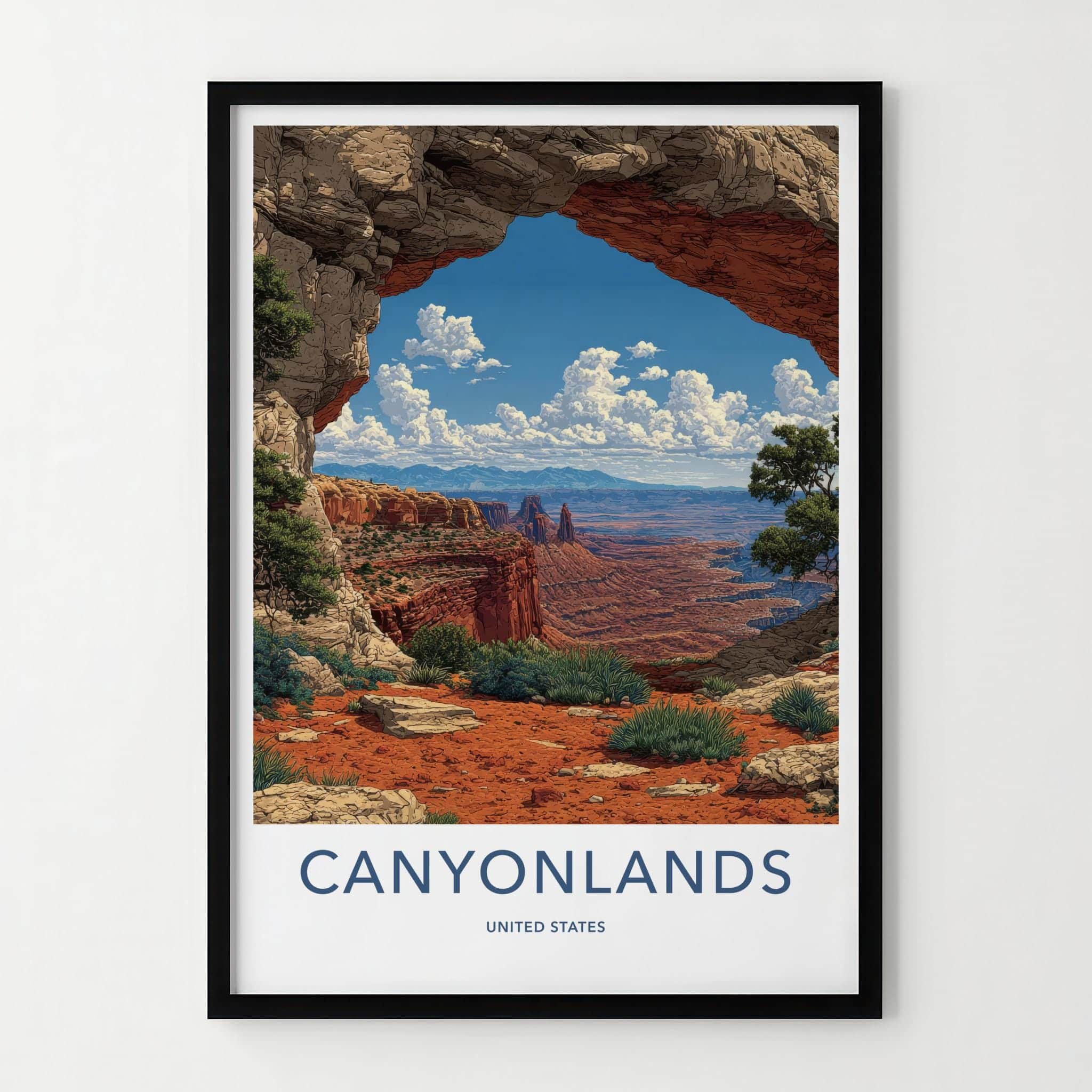 Canyonlands Poster - Utah Scenic Art - Natural Arch Vista Wall Decor