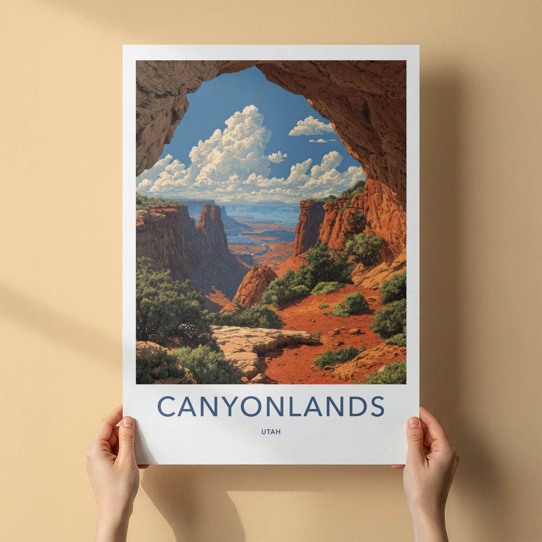 Canyonlands Poster - Utah Travel Art - Vast Arch Vista Home Decor