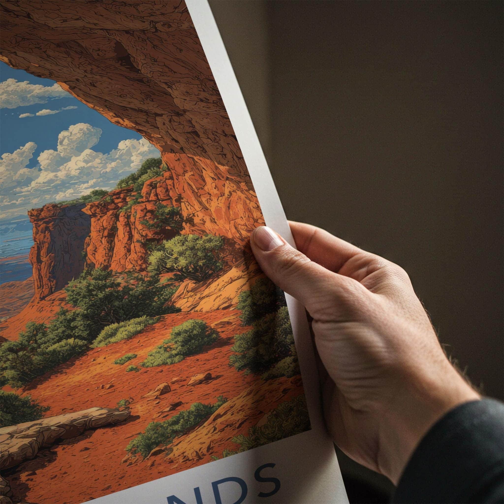 Canyonlands Poster - Utah Travel Art - Vast Arch Vista Home Decor