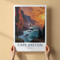 Cape Breton Poster - Canada Scenic Art - Dramatic Ocean Cliffs Gallery Art