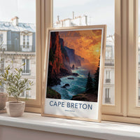 Cape Breton Poster - Canada Scenic Art - Dramatic Ocean Cliffs Gallery Art