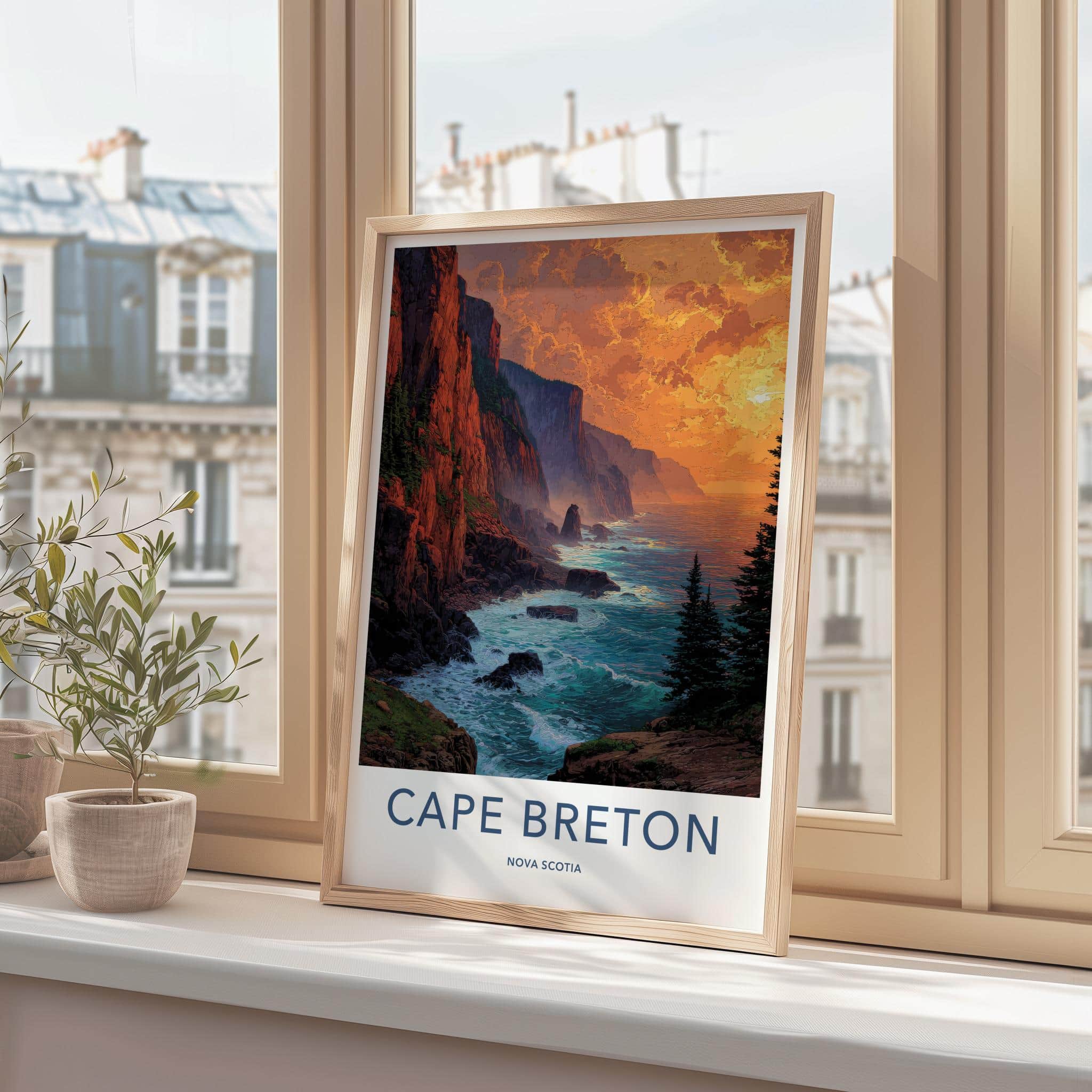 Cape Breton Poster - Canada Scenic Art - Dramatic Ocean Cliffs Gallery Art