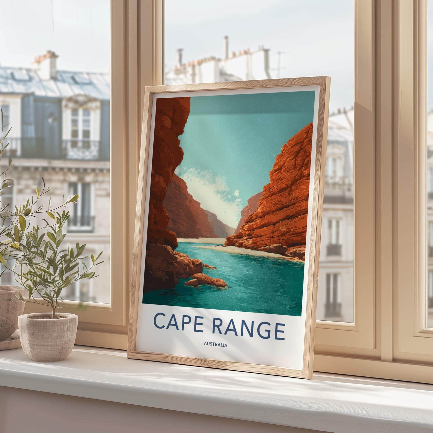 Cape Range Poster - Australia Scenic Art - Red Rock Gorge Wall Decor